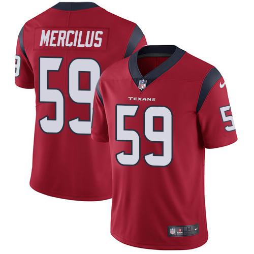 Nike Texans #59 Whitney Mercilus Red Alternate Youth Stitched NFL Vapor Untouchable Limited Jersey - Click Image to Close